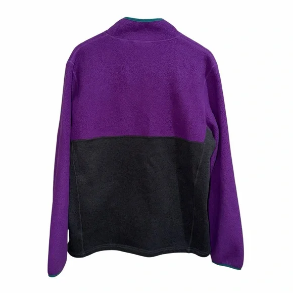 Vintage L.L. Bean Men’s Color-block 1/4 Zip Fleece Pullover with Pockets - Picture 5 of 6